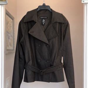 EUC NY & Co Double Breasted Belted Trench Blazer
